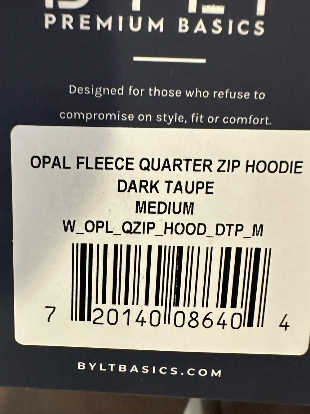 BYLT Women’s Opal Fleece Quater Zip Hoodie in Dark Taupe - Picture 6 of 7